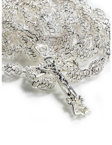 Silver filigree rosary