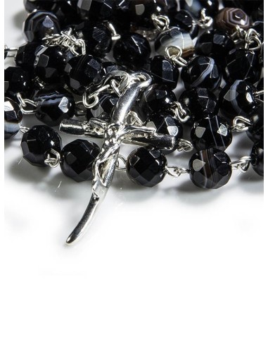 Black Agate Natural Stone Rosary