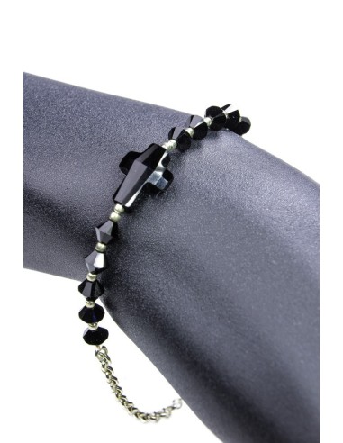 Swarovski Crystal Black Crucifix Bracelet