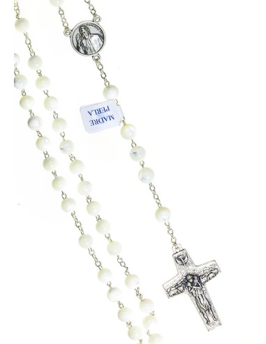 Vatican Style sale White Black Freshwater Pearl Deluxe Pardon Crucifix Cameo Rosary