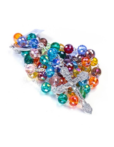 Rainbow Crystal Rosary - 8mm