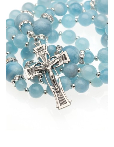 Aquamarine Sweet Light Blue Rosary  | Vatican Gift