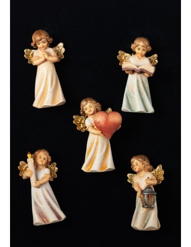 The little Angels set - hand carved in wood  | Vatican Gift