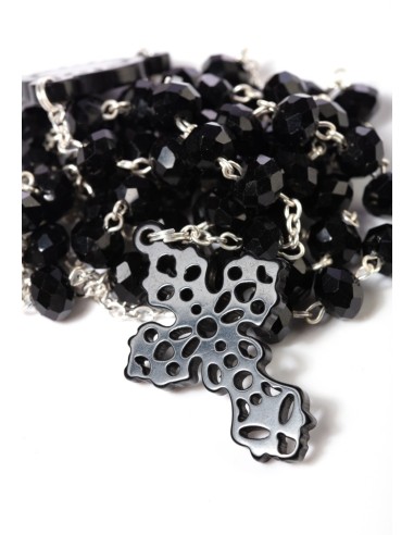 Modern look Black Crystals Rosary  | Vatican Gift