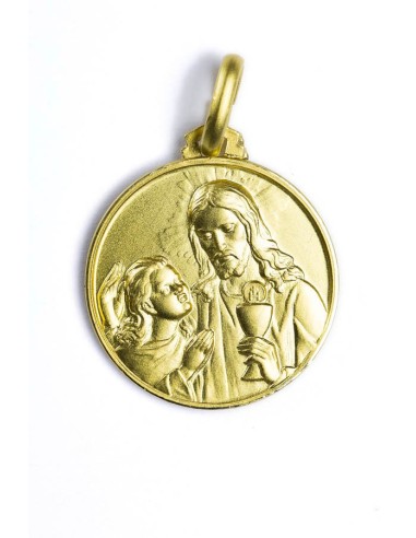 The Holy Communion gold plated medal