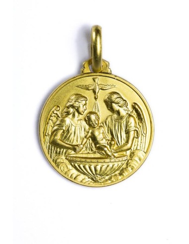 Baptism Medal gold plated