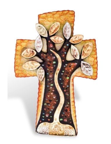 Tree of Life Cross - Hand carved wood  | Vatican Gift