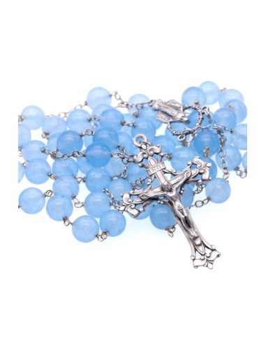 Sky Blue Agate Precious Rosary  | Vatican Gift