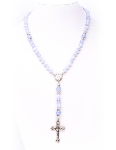 Sweetest Sky Blue Rosary Necklace  | Vatican Gift