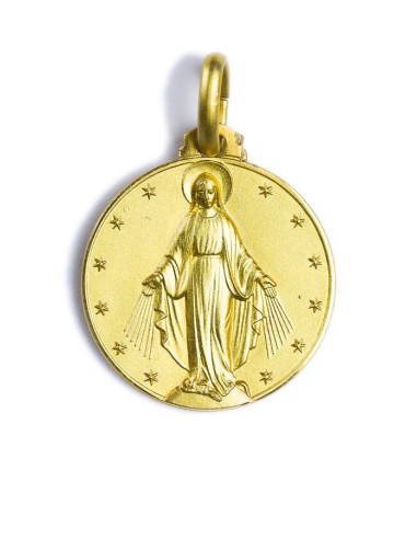 Miraculous Circle gold plated medal