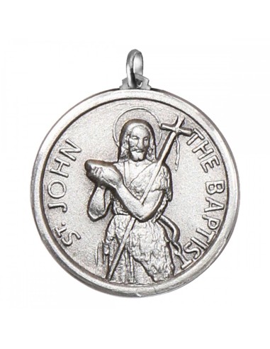 Saint John the Baptist Sterling Silver medal  | Vatican Gift