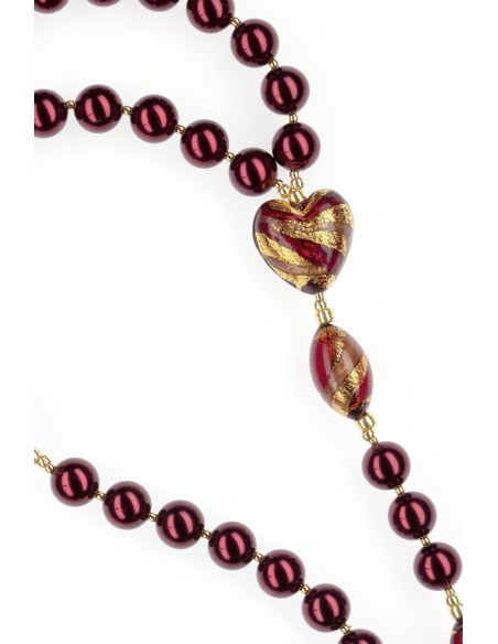 Cheapest Red Garnet Clear Quartz Goldfilled Rosary