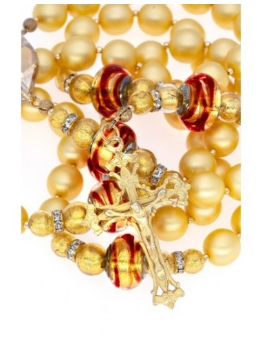 Fire Gold Rosary  | Vatican Gift