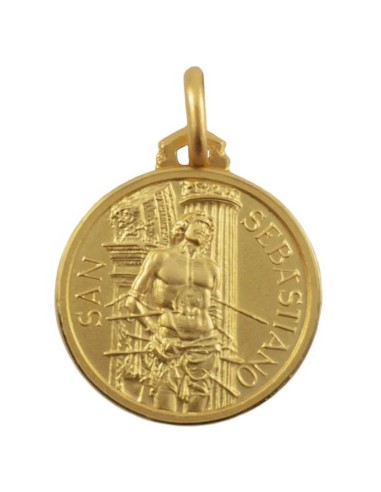 St. Sebastian gold plated medal  | Vatican Gift