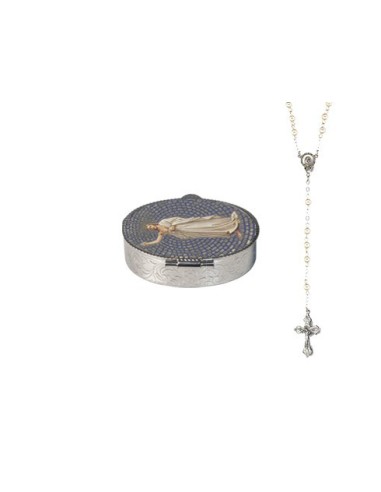 Oval Reisen Jesus Rosary Box with Rosary  | Vatican Gift