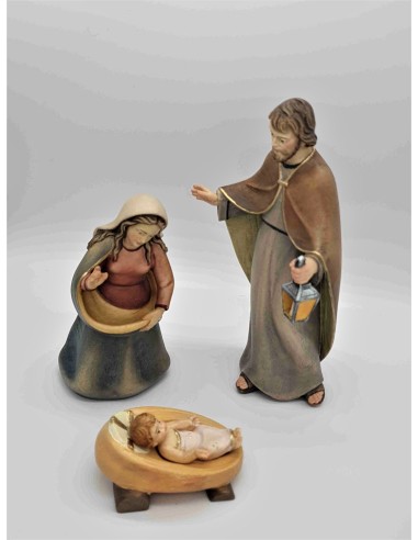 Hand carved wooden Nativity 4 pieces  | Vatican Gift