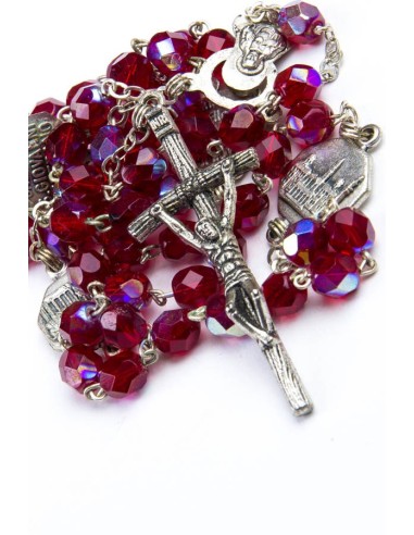 Four Basilicas Red Rosary small