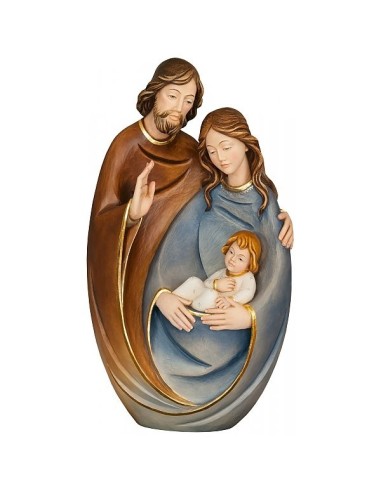 Handcarved wooden Nativity with candle  | Vatican Gift