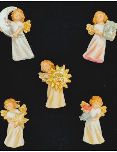 The little Angels set - hand carved in wood  | Vatican Gift