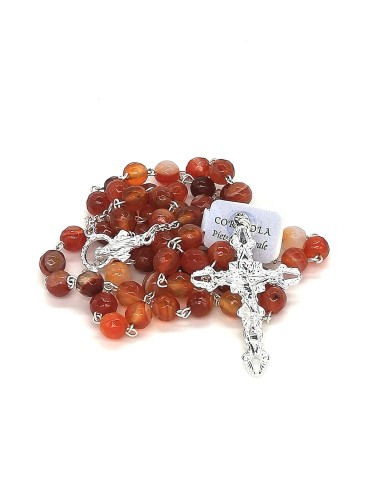 Faceted Cornelian Rosary  | Vatican Gift