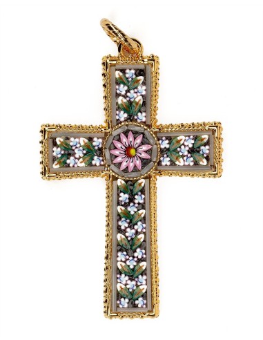 Medium Handmade Mosaic Glass Crucifix | Vatican Gift