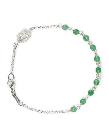 Aventurine Sterling Silver Rosary Bracelet | Vatican Gift