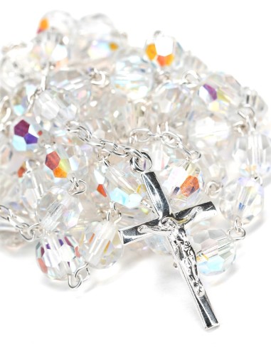 Crystal Beads Sterling Silver Rosary and Bracelet Set | Vatican Gift