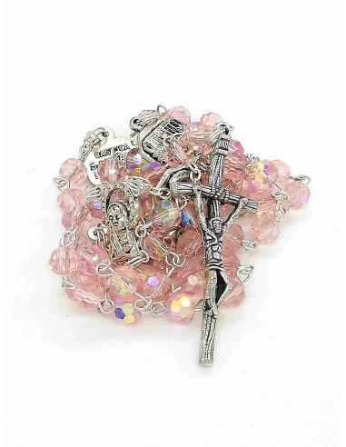 Four Basilicas Pink Rosary Small | Vatican Gift