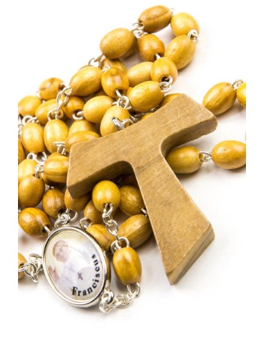 Tau Crucifix Rosary with Pope Francis