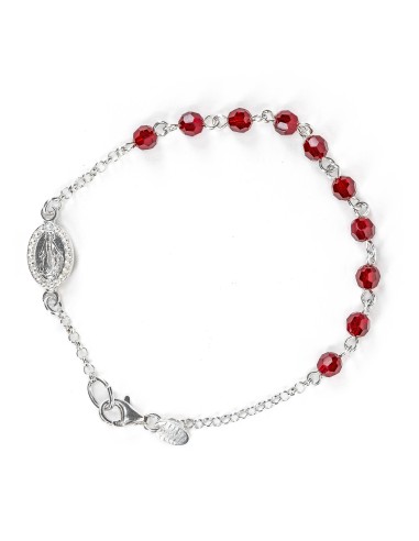 Red Crystal Sterling Silver Bracelet | Vatican Gift