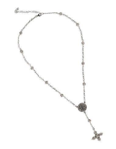 Strass Beads Sterling Silver Rosary Necklace | Vatican Gift