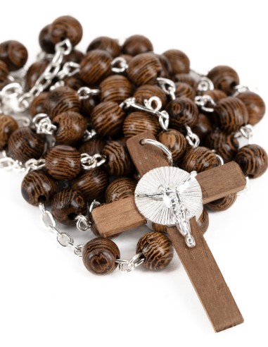 Sterling Silver Rosary Wood | Vatican Gift