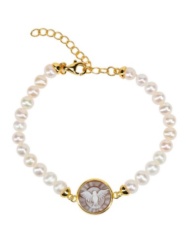 River Pearls Bracelet Holy Spirit Cameo | Vatican Gift