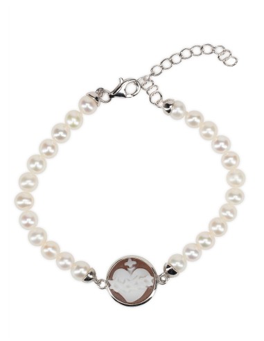 River Pearls Bracelet Sacred Heart Cameo | Vatican Gift