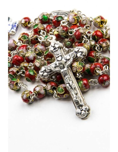 Red Cloisonne small Rosary