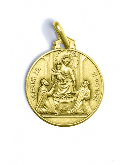 Our Lady of Pompeii Gold Plated Medal