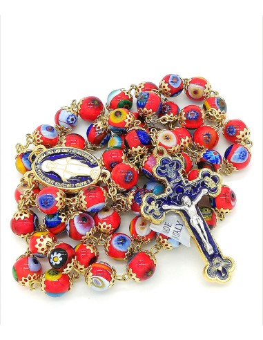 Red Murano Glass Rosary - Murrina | Vatican Gift