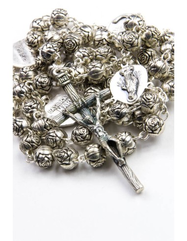 Metal Roses Four Basilicas small Rosary