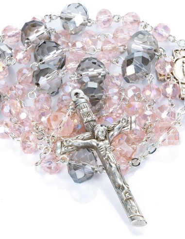 Purple Pink Glass Rosary | Vatican Gift