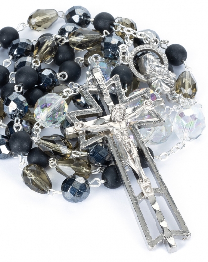 Dark Bohemian Glass Rosary