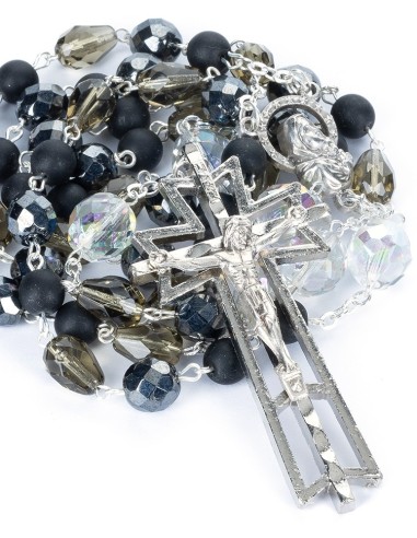 Dark Bohemian Glass Rosary