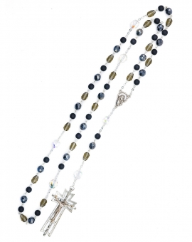 Dark Bohemian Glass Rosary