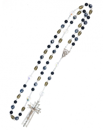 Dark Bohemian Glass Rosary