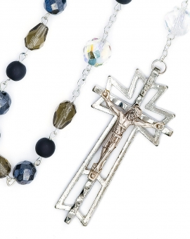 Dark Bohemian Glass Rosary