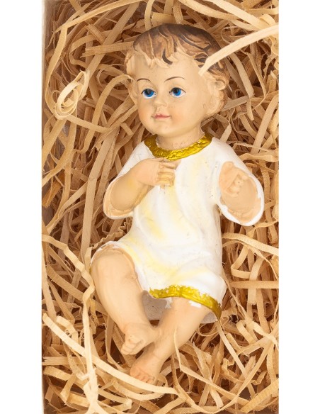 Statue of Baby Jesus in resin with open arms 18 cm high (7,08'') suitable for indoor and outdoor made outlet in ITALY