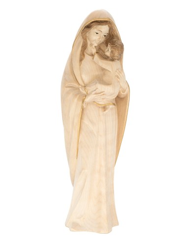 Virgin Mary Child Jesus Alpine Wood Statue