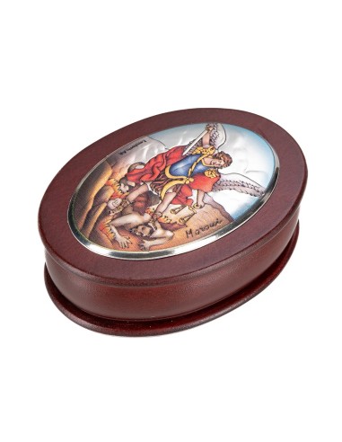 St. Michael Archangel Oval Rosary Box