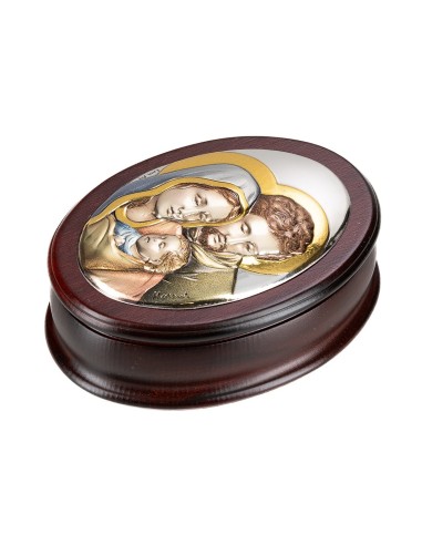 Holy Family Colours Oval Rosary Box