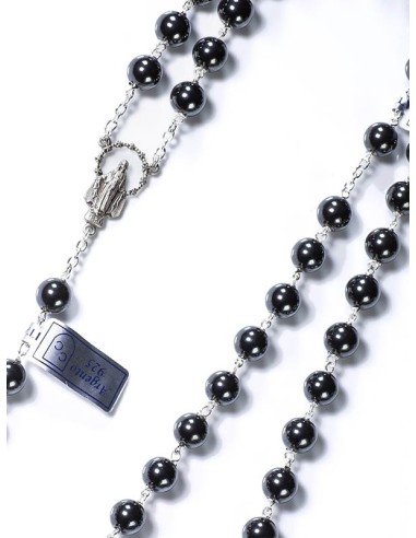 Chalcedony Silver Rosary