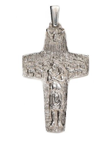 The Original Pope Francis Pastoral Sterling Silver Crucifix Size Large